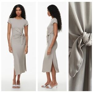 Aritzia Wilfred Gray Fortune Midi Maxi Dress Small